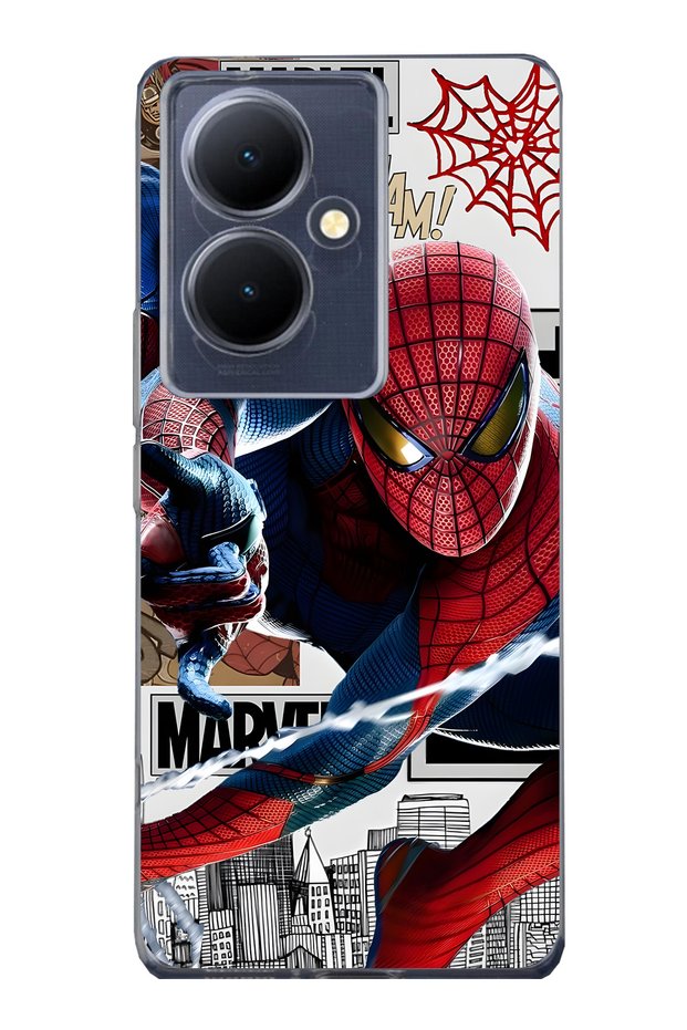Vivo V29 Lite 5g Compatible Superhero Patterned Transparent Phone Case