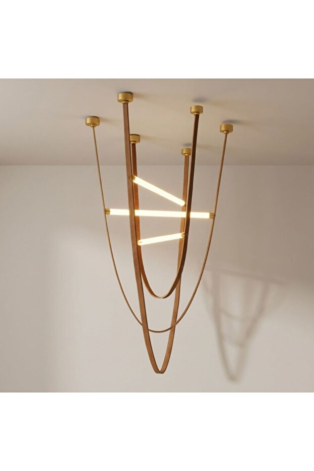 Muse Architectural Muse U-Shaped LED Pendant – Contemporary Linear Hanging Light for Dining Room & Living Space