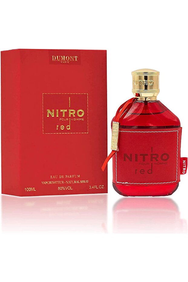 NITRO RED - 3.4oz - Eau De - Luxury Perfume for Men - Fruit, Floral Fragrance - Body Spray