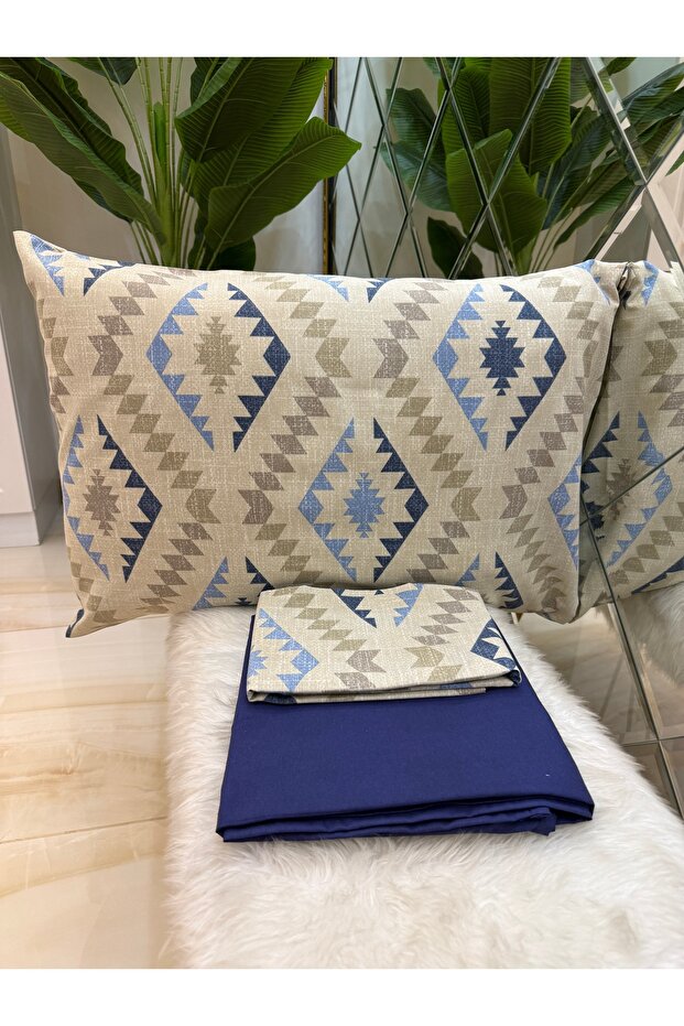 Single Bed Sheet and Pillowcase Set Without Elastic - 4