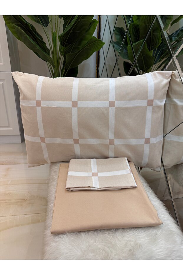 Single Bed Sheet and Pillowcase Set Without Elastic - 3