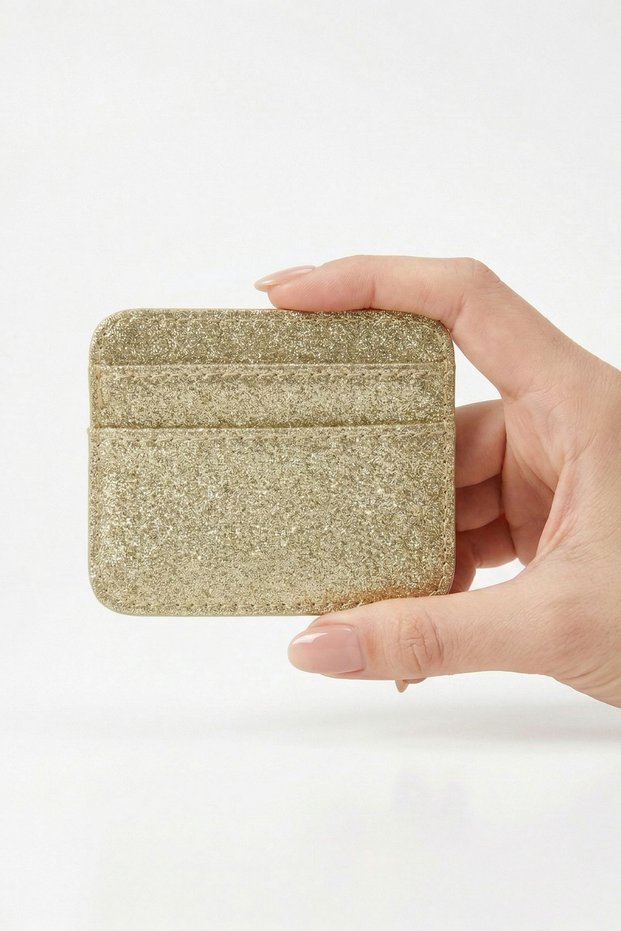 Gold Glitter Card Holder 240