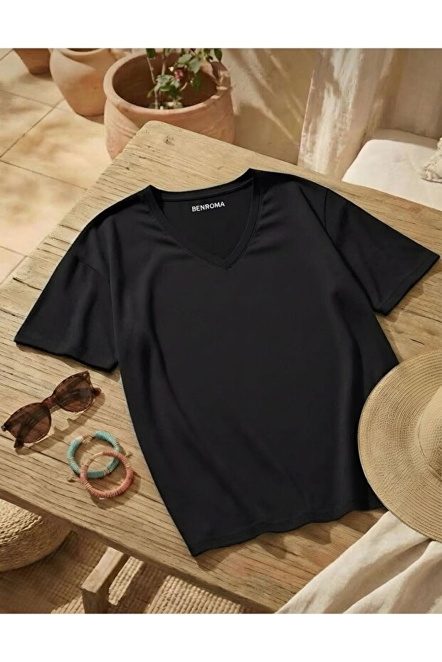 V-Neck Oversized T-Shirt 3Vq3
