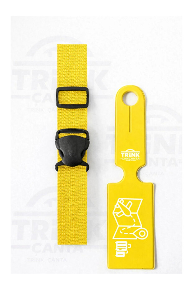 Luggage Belt and Luggage Tag * 1 Piece * Yellow