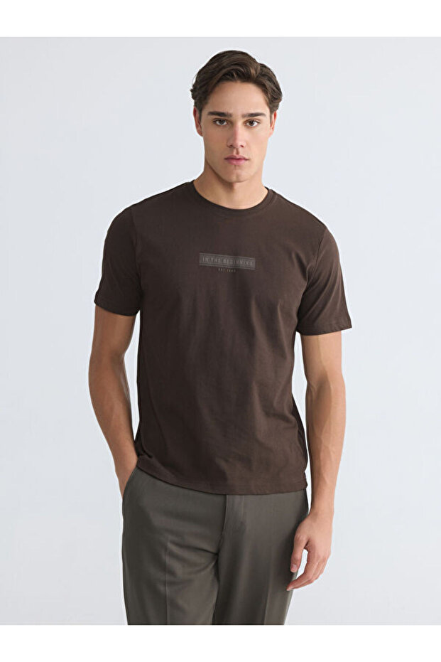 Timeless Clothing & Timeless Choices Zero Roba Collar Printed Men's Combed Cotton T-Shirt