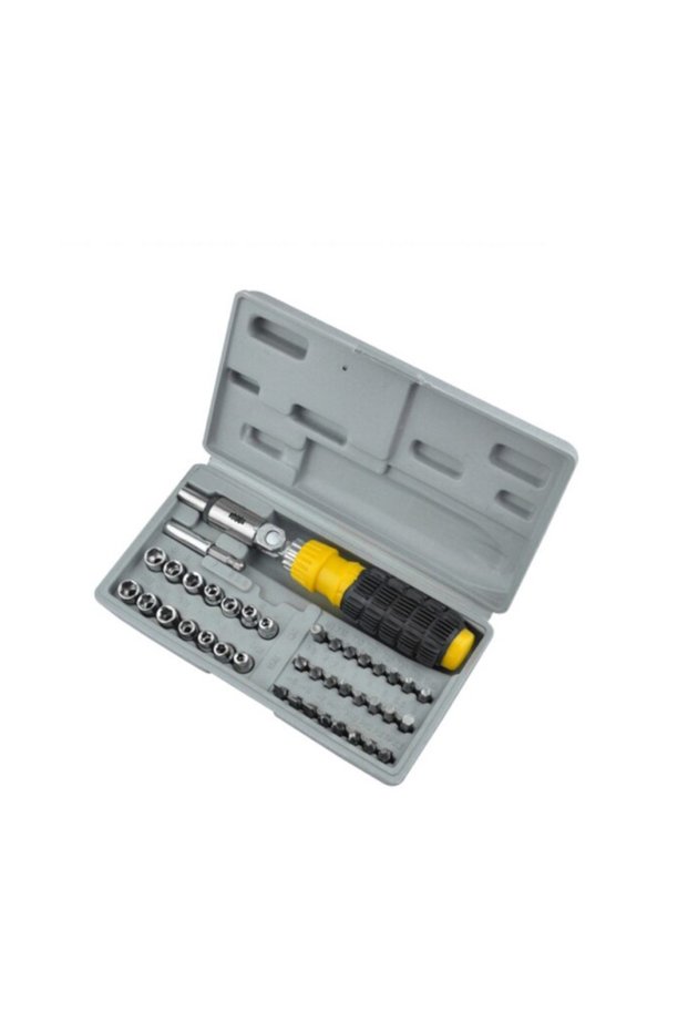 Multifunctional screwdriver set with bits and socket wrenches