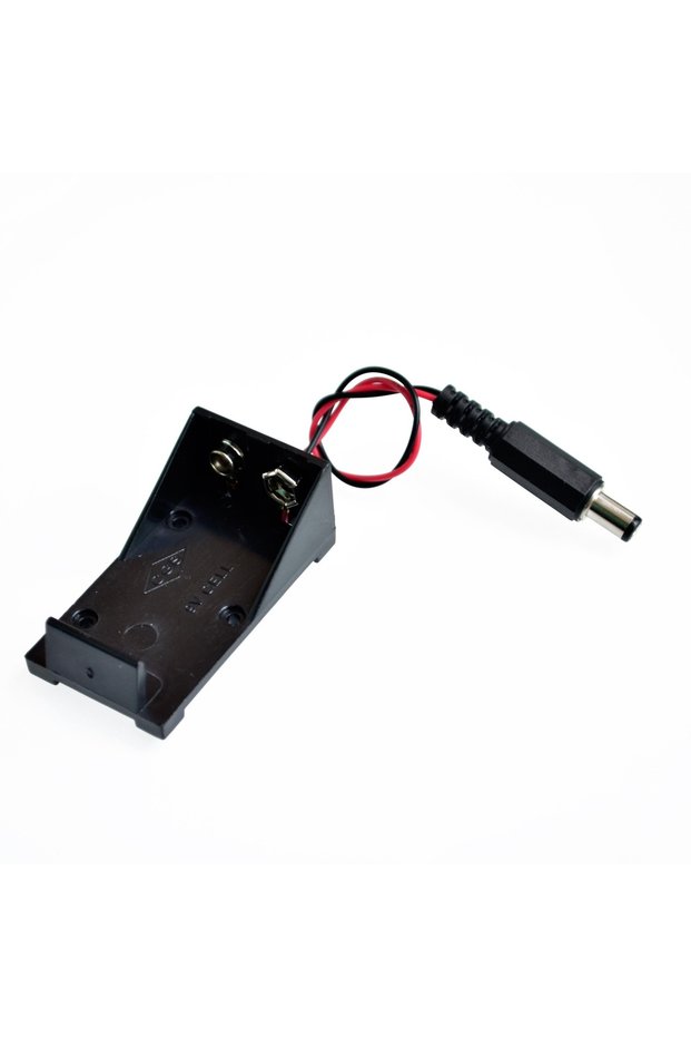9V battery case support + socket