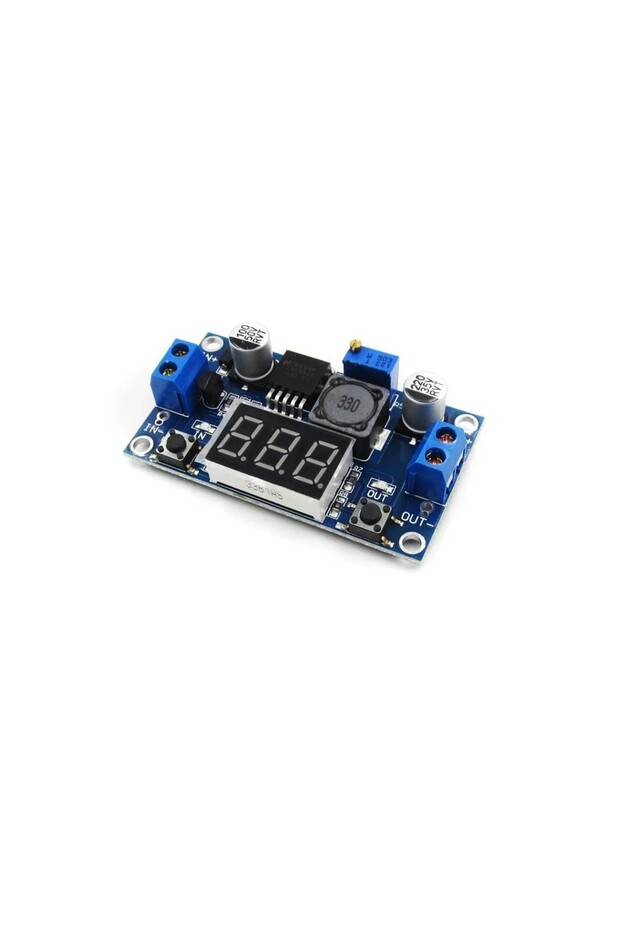 LM2596 voltage step-down module with display (2 buttons)