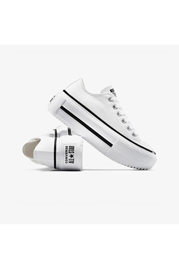Chuck Taylor All Star Lift Double Stack Platform Kobiece białe trampki - 5