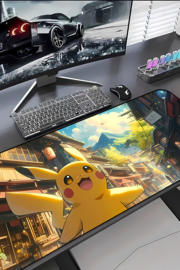 Pikachu, Pokemon 30X70 Mouse Pad Gaming Mousepad, Non-Slip Base Large Gamer Pad
