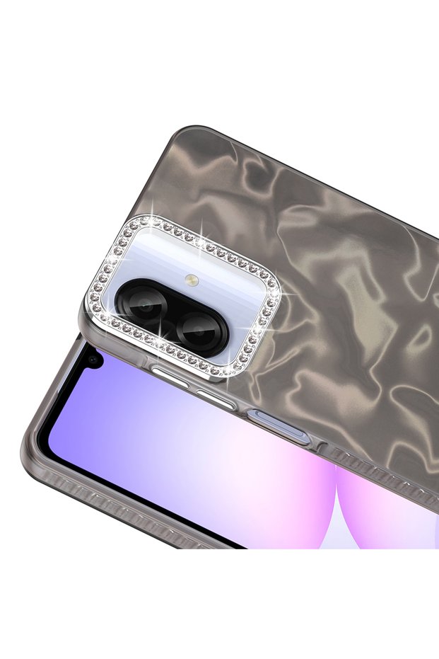 Compatible Esila Cover for Samsung Galaxy A07 Case with Airbag and Shiny Stone Detail Design