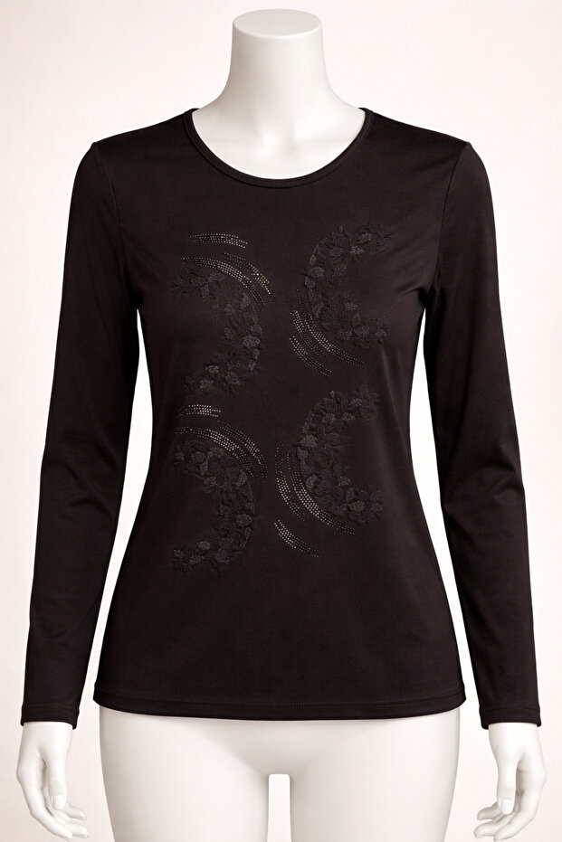 Luxury Stone Embroidered Mother's High-Quality Combed Cotton (New Season - 2026)