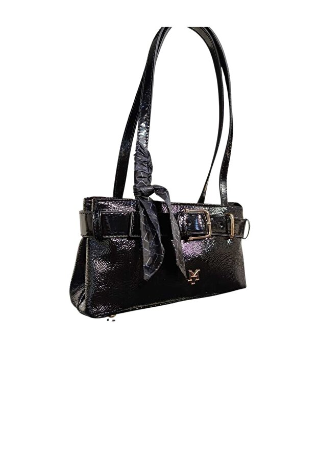 Wonderful One-Shoulder Bag Patent Leather Black