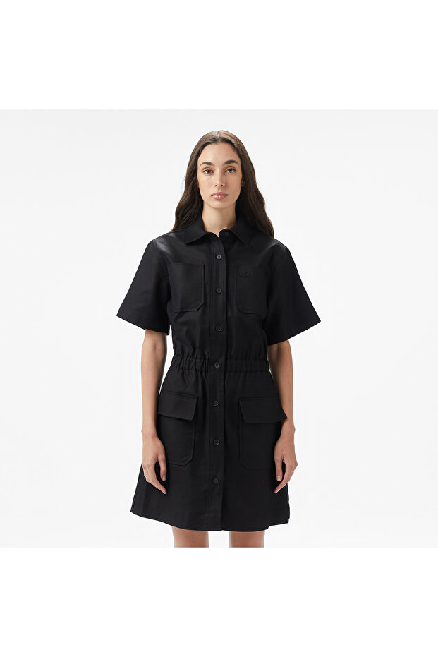 Women's Classic Fit Short Sleeve Black Dress