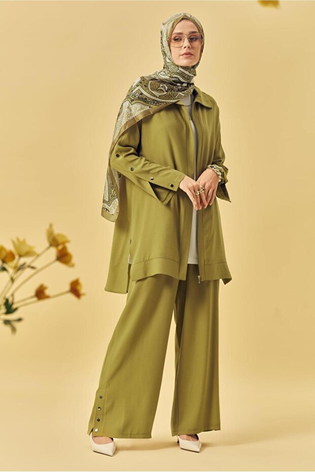 Pants and Detailed Jacket Suit 45653