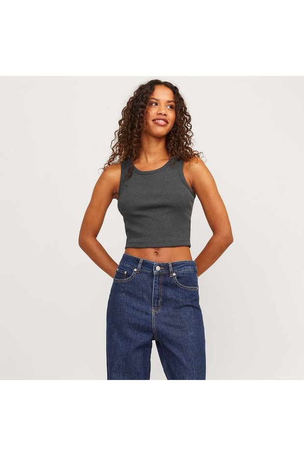 Fallon Str Sl Rib Women's Gray Undershirt
