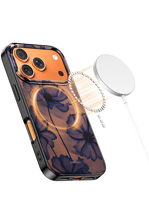 Калъф Husa Lamano MagSafe за iPhone 17 Pro Max, модел Velvet Night, съвместим с MagSafe, многоцветен - 5