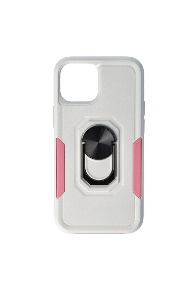 Husa TPU+PC Shockproof Ring Case Apple iPhone 13 Mini Alb