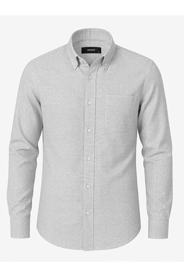 Classic Regular Fit Long Sleeve Cotton Men's Shirt 7628
