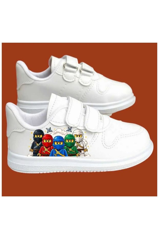 Printed Children's Sports Shoes with Band Sneaker