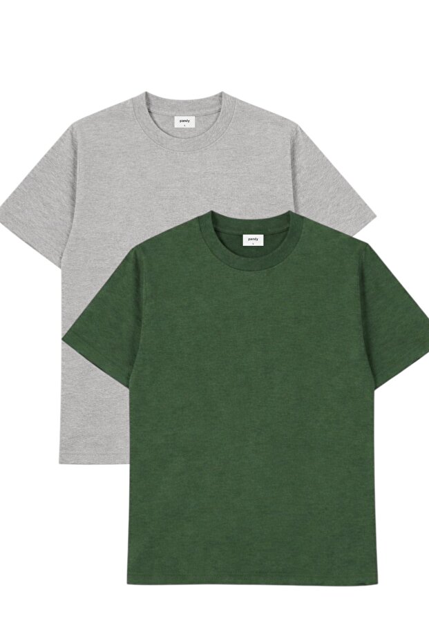 2-Pack Oversize Basic Crew Neck T-Shirt - 1