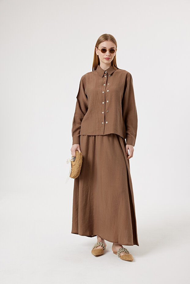 6304 - Stylish, Comfortable, Soft Modal Fabric Casual Women's Skirt and Shirt Set