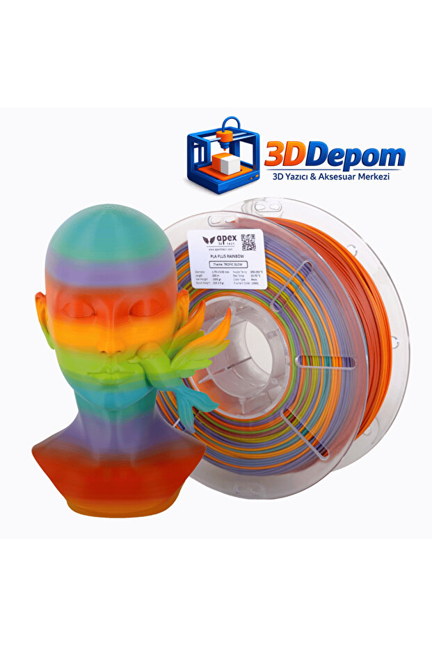 PLA Plus Rainbow Tropic Glow