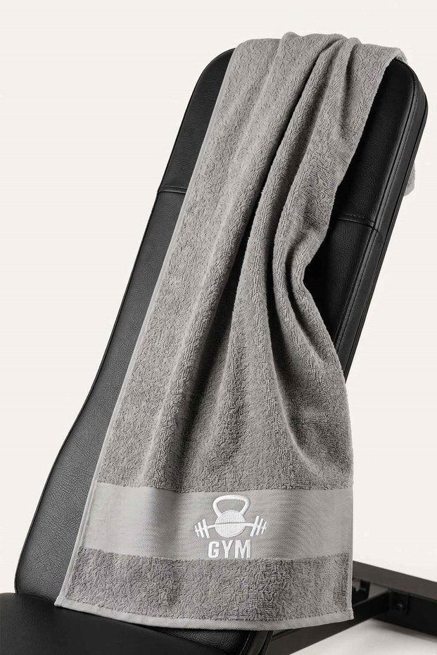 Gym 50X100 cm 100% Cotton Sports Towel Fitness Gym Golf Boxing Tennis Towel Light Gray