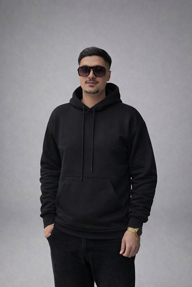 Hooded Kangaroo Pocket Soft Sweatshirt