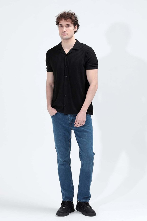 Men's Regular Waist Baggy Fit Jean Dark Blue - 26m 860