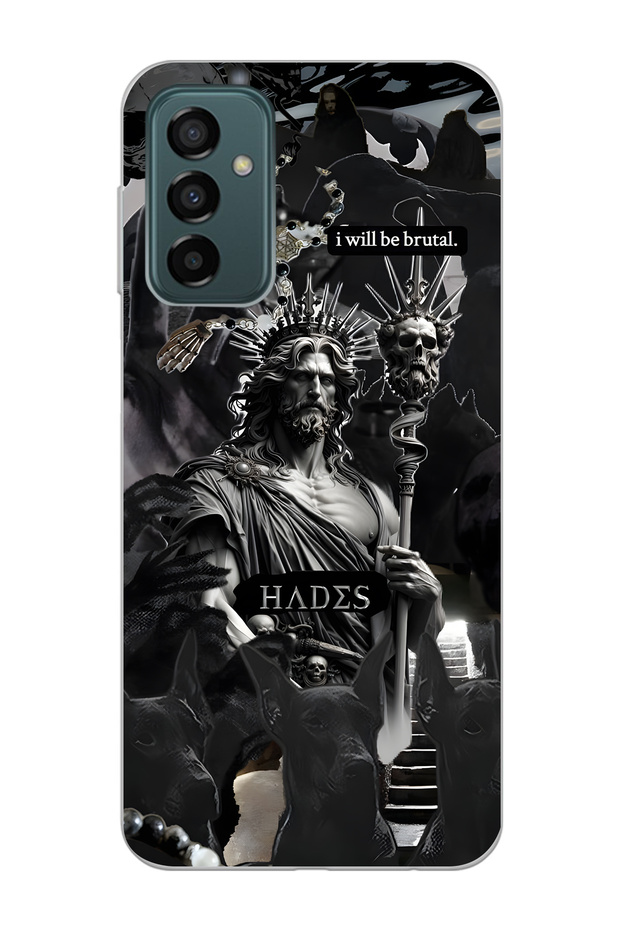 Samsung Galaxy M13 / M23 Compatible Hades Mythology Patterned Transparent Phone Case