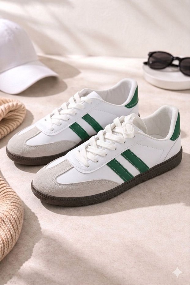Unisex Style Stylish Comfortable Lightweight Daily Side Stripe Lace-Up Walking Running Sneaker Sports Shoes