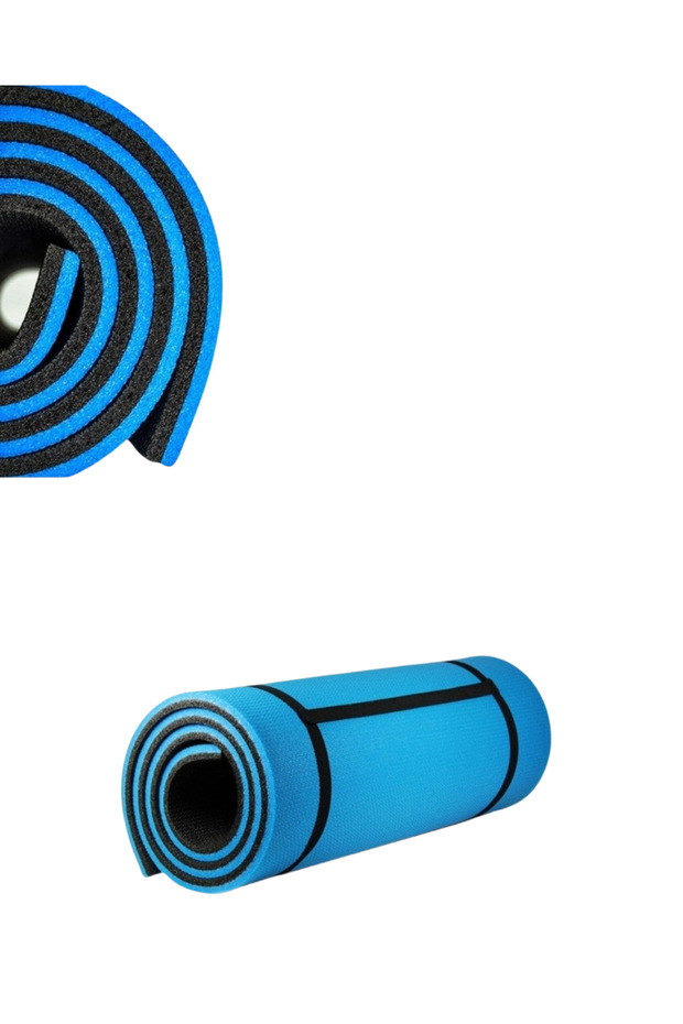 10mm Yoga Mat Blue - 4