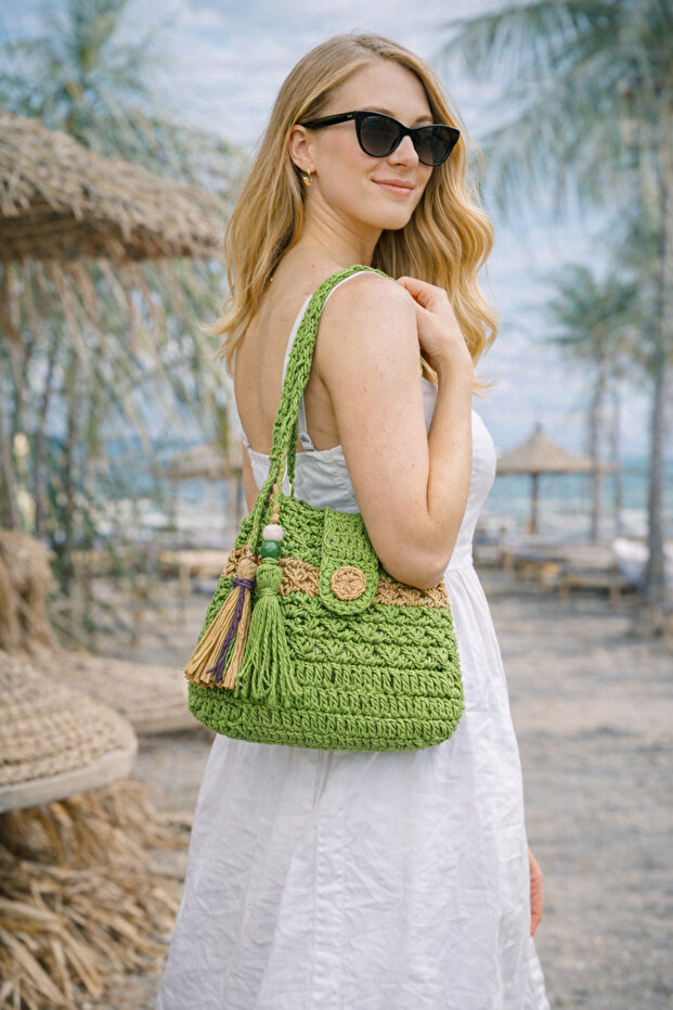 Green Breeze Handmade Shoulder Bag – Nature Edition