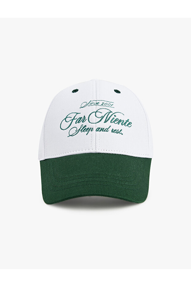 Cotton Embroidery Detailed Cap Hat