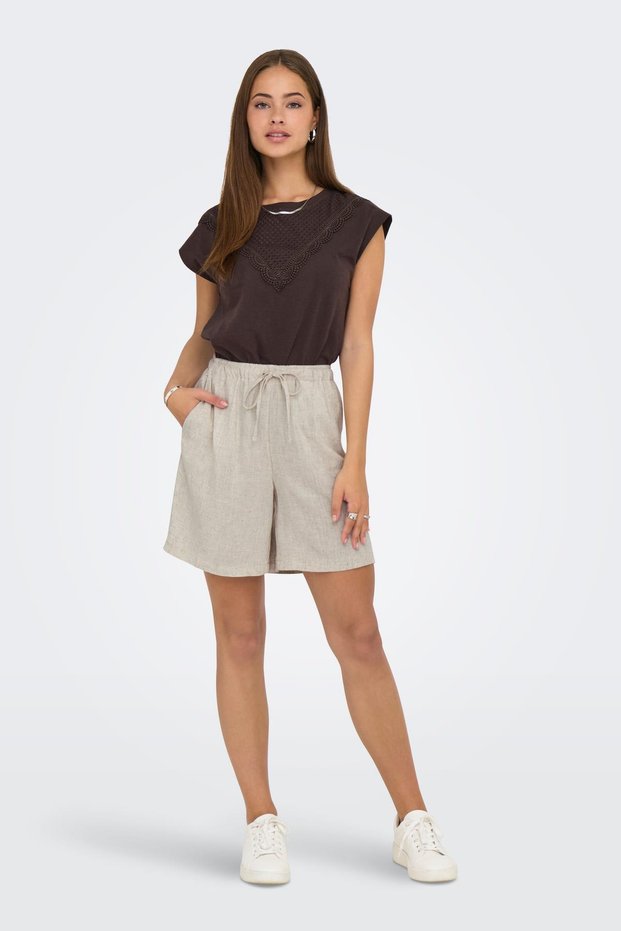 Onlsiesta Women's Shorts with Mid-Waist Elastic, Comfortable.