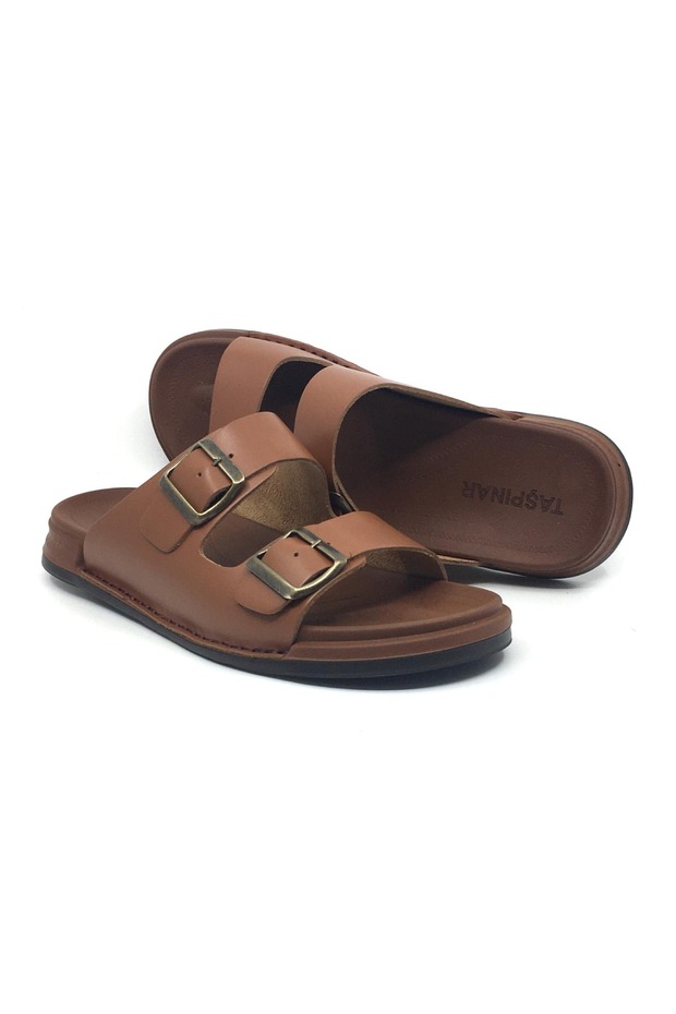 251 100% Genuine Leather Men's Summer Flexible Comfortable Buckle Slippers Sandals New Season 40-45