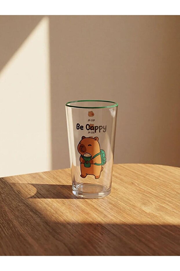 Mixed Animal Printed Glass Cup 570 ml (S6)