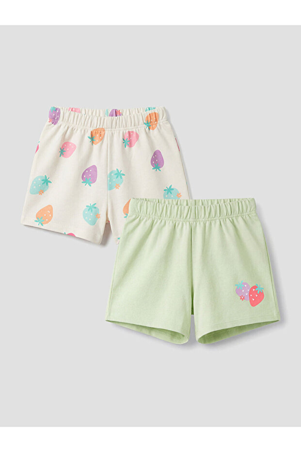 Seray New Season Girls' Patterned Shorts 2-Pack