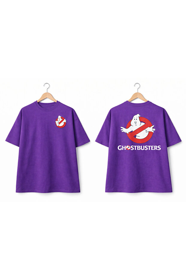 Unisex Oversize T-Shirt Ghost Printed 100% Cotton T-Shirt Comfortable Fit