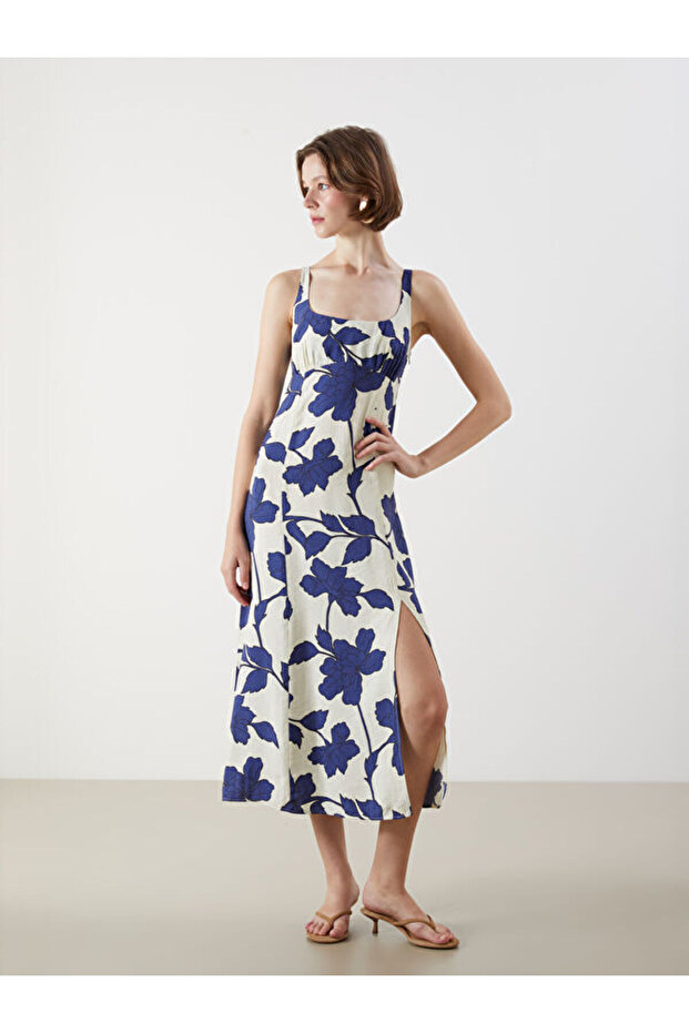 Esvab • Modern & Distinctive U Roba Collar Floral Strap Dress