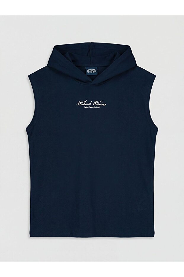 LCW Kids Hooded Printed Boys' Tank Top
