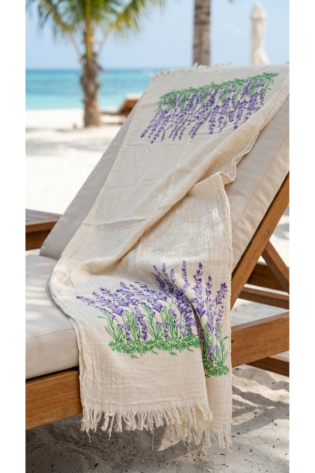100% Cotton 4 Layer Muslin Fabric Beach Towel / Peshtemal / Bath / Hammam Towel 90 X 190 cm