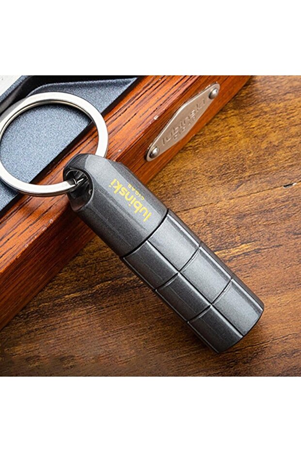 Premium Stainless Steel Punch Cutter with Keychain – 11mm Precision Blade - Grey