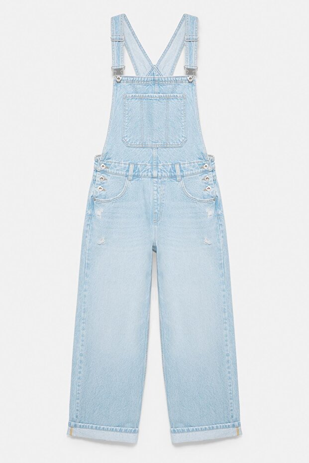 Uzun denim tulum - 4