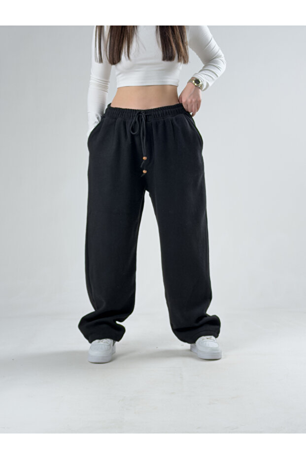 Black Cashmere Women's Baggy Pants Cock0046