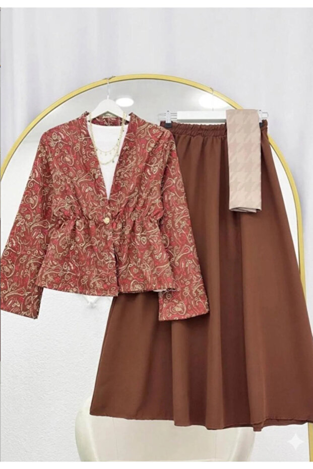 Bohem Patterned Skirt Set