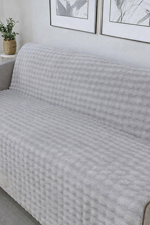 Rabbit Hair Imported Bubble Ultra Soft Non-Slip Washable Sofa/Sofa Bed Cover 170X210 Large Size