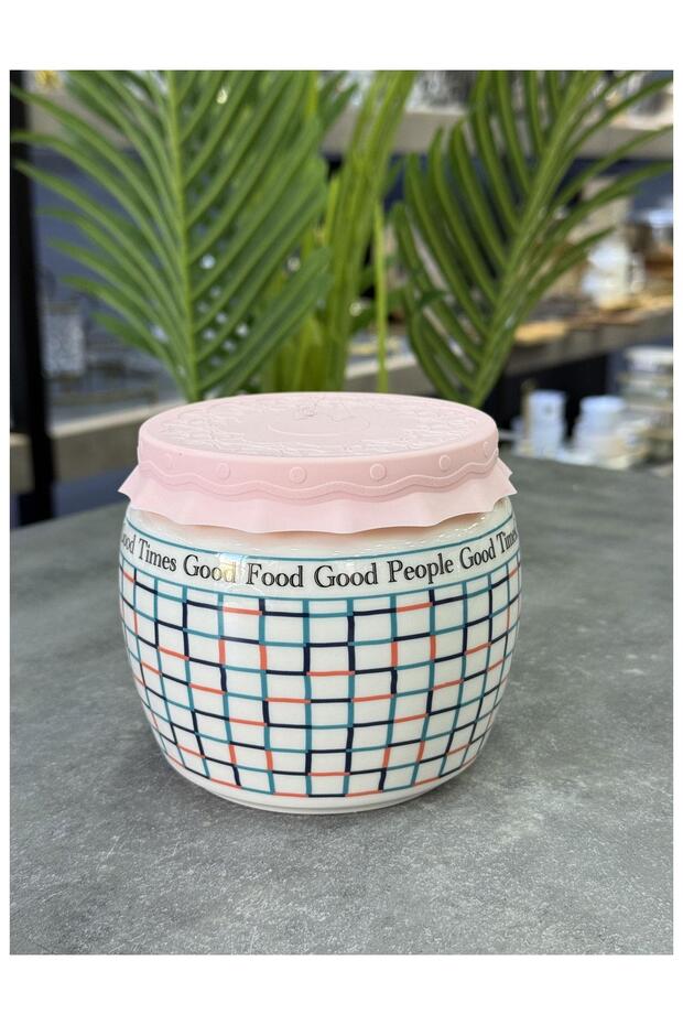 Porcelain Enjoy 750 ml Jar with Silicone Lid