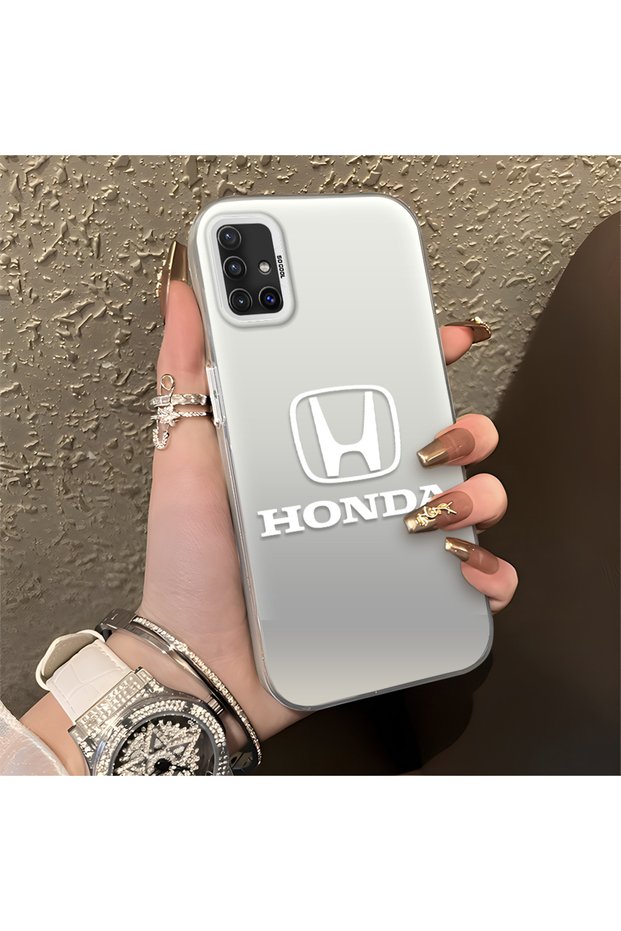 Samsung Galaxy A51 Compatible Silicone Edge Hard Back Anti-Fall Phone Case Honda Patterned